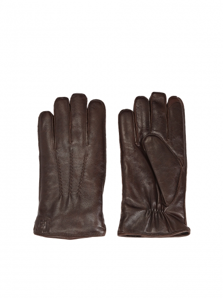 Dark brown gloves with touchscreen functionality  INVIDO