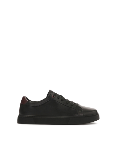 Black sneakers with brown insert SILVAN