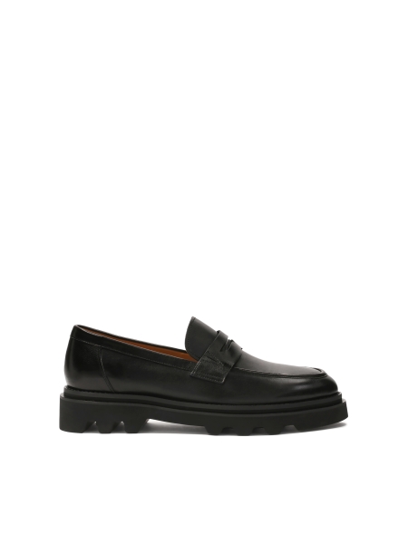 Men’s leather loafers on a thick sole  KS LYNX