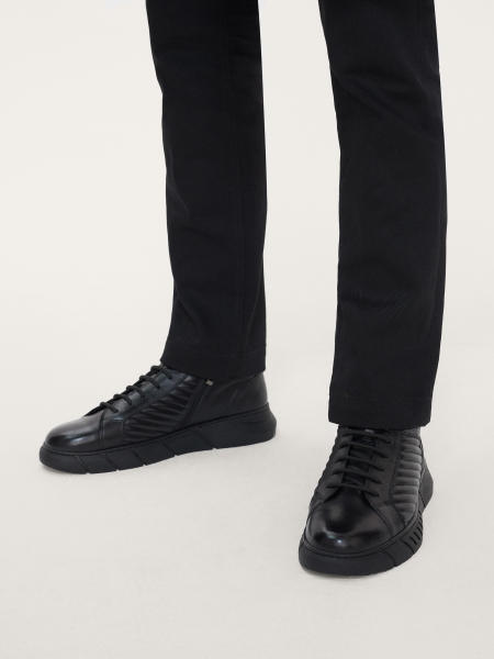 Men’s laced sneakers with quilting ALVAR