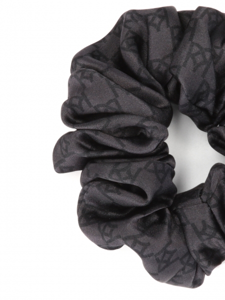 Satin black hair elastic PAPILLON