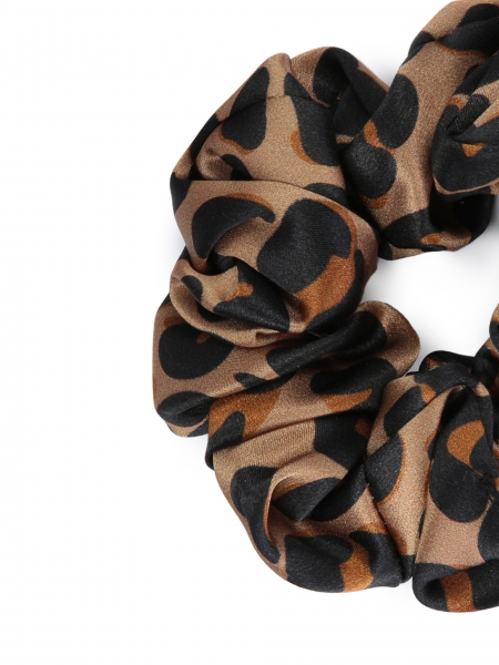 Multicolored hair elastic band in a panther pattern PAPILLON