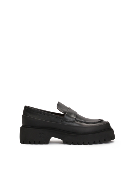 Leather shoes on a tractor sole KS RILLA