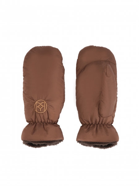 Brown insulated gloves with one finger BETHEL