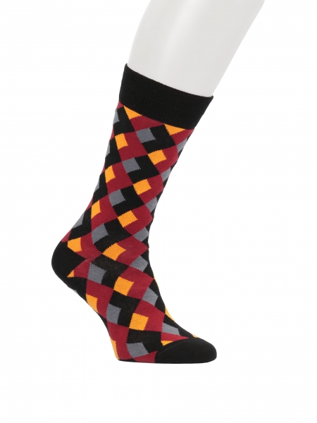 Cotton socks in diamonds THAMES