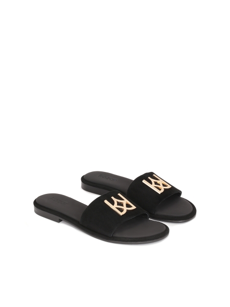 Suede black slides JOVITE