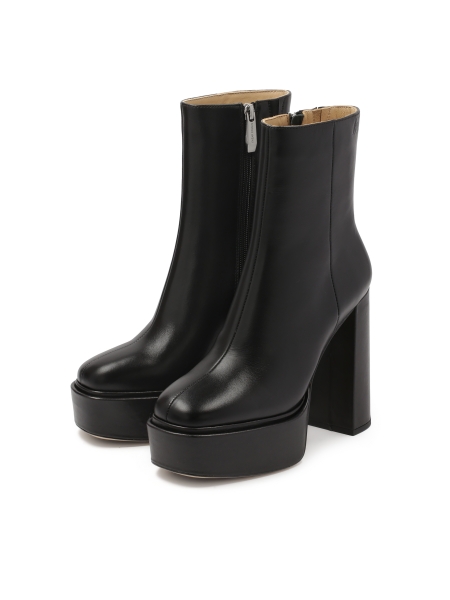 Black heeled and platform boots AUBREY