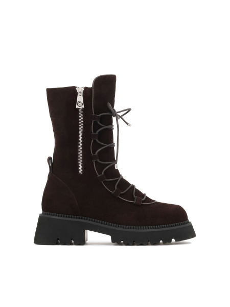 Zippered boots with decorative lacing ELBA