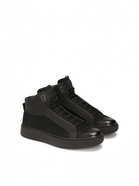 Black men's sneakers with high upper  PATEL