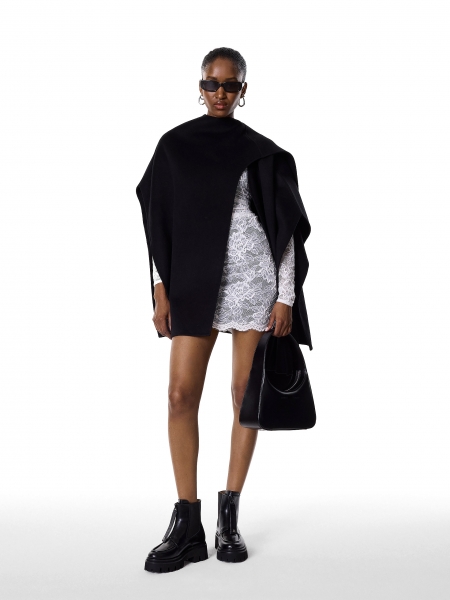 Black boots with simple zippered upper KS LEILA