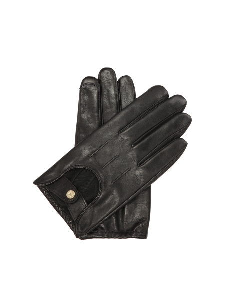 Black car gloves made of soft leather  GALLIA