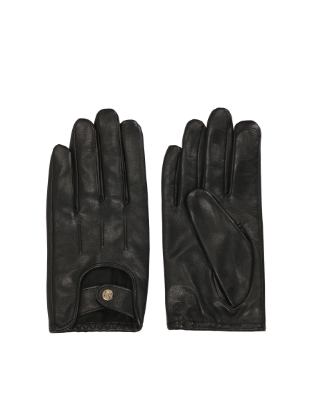 Black car gloves made of soft leather  GALLIA