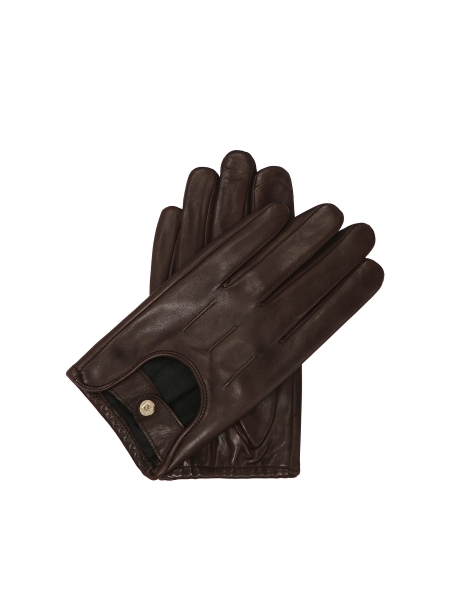 Leather kissing gloves with touchscreen function GALLIA