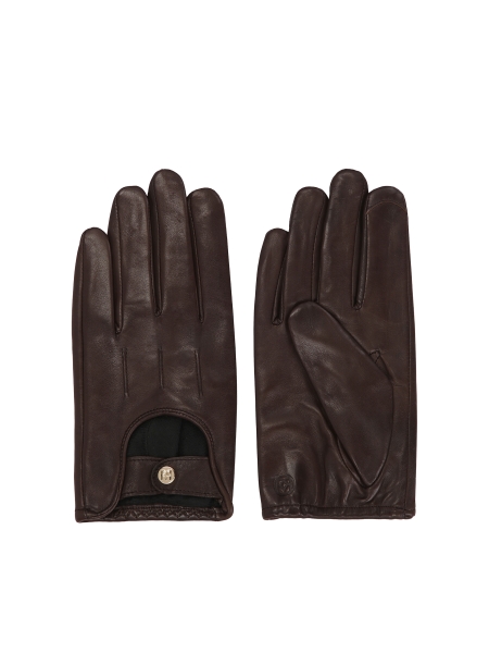 Leather kissing gloves with touchscreen function GALLIA