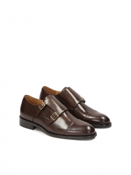 Exclusive leather monks with buckles  CADO