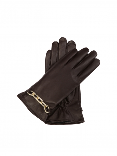 Brown gloves with chain  VIVA
