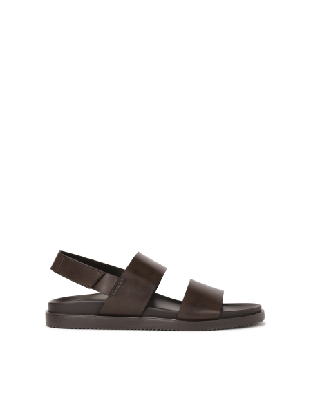 Brown leather men's sandals CYPRIANNO