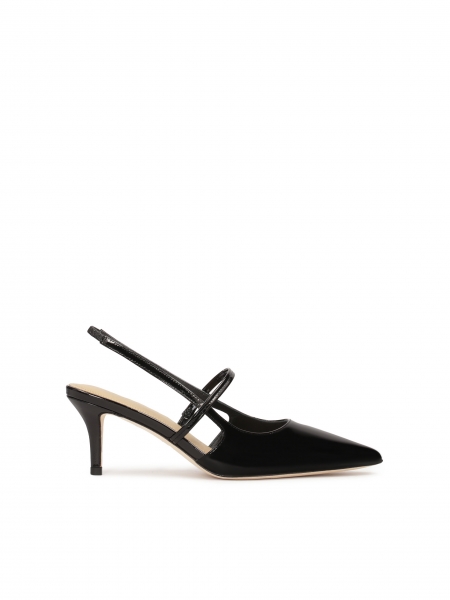 Black patent leather pumps NESSA