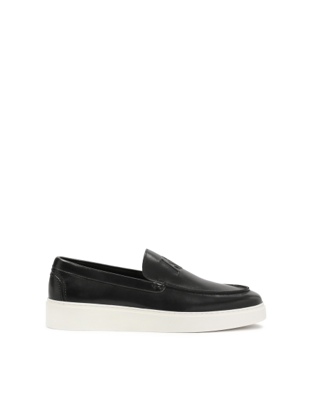 Black slip-on sneakers with white sole KS ETIENNE