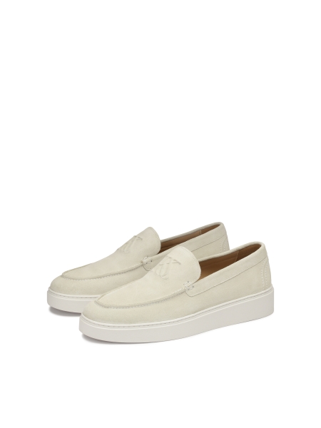 Beige suede slip-on sneakers KS ETIENNE