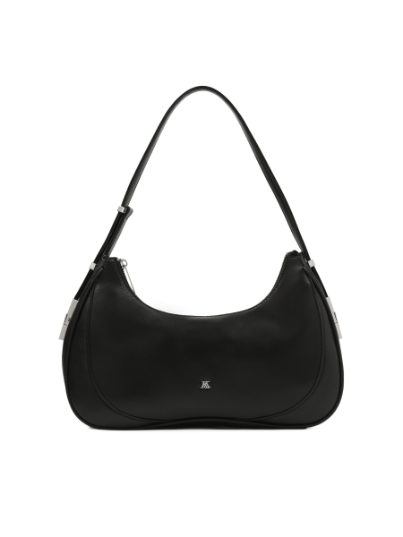Black monogrammed baguette handbag KS ADORI