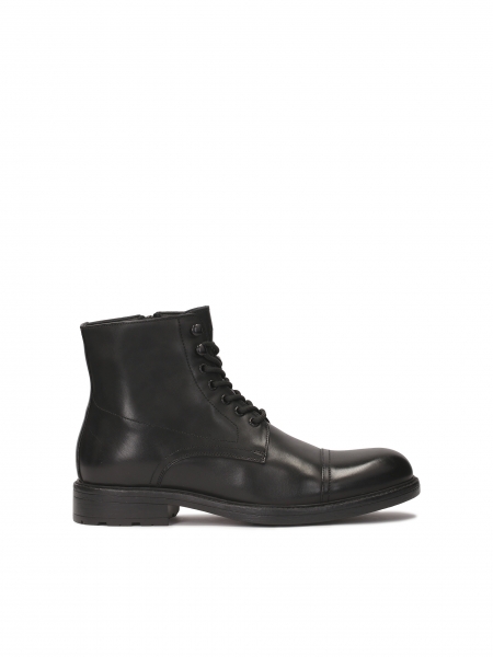 Classic black casual style men's boots  FABRIZIO