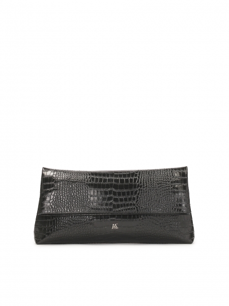 Large embossed leather evening handbag KS MELIZA