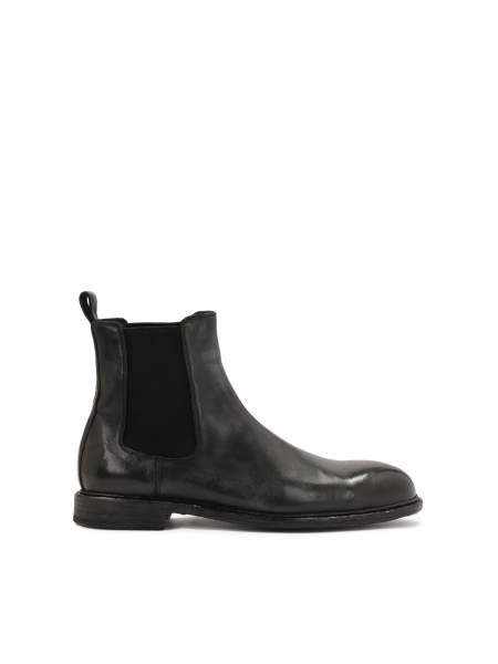 Black Limited Edition leather Chelsea boots GRANTES