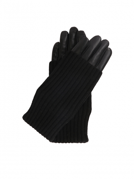 Leather gloves with decorative overlays  LARI