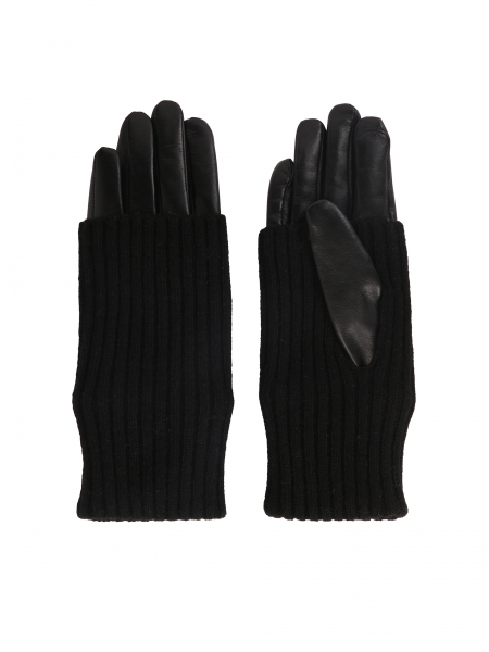 Leather gloves with decorative overlays  LARI