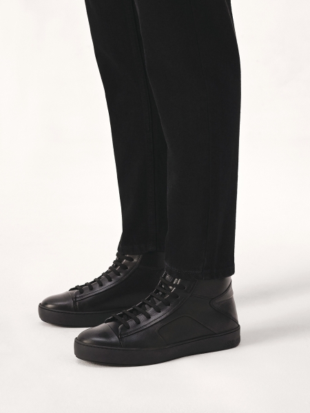 Leather ankle sneakers LEONID