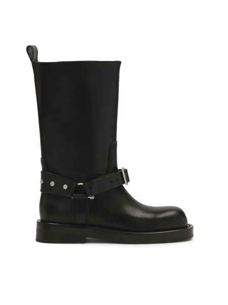 Leather biker boots with slip-on upper KS LEVEN