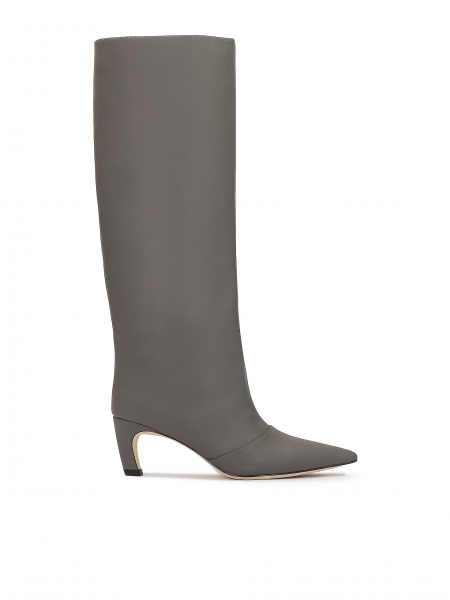 Grey kitten heeled boots KS BELLISI