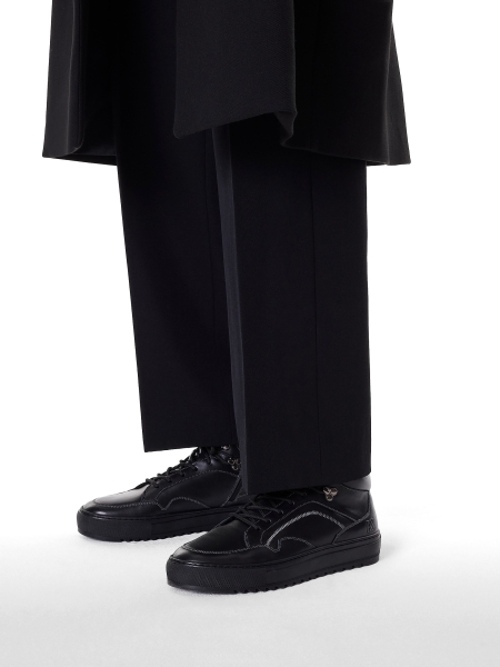 Leather black high sneakers  KS JIMMEY