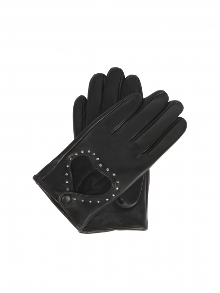 Black touch screen gloves with cut out heart KANDI