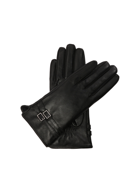 Black soft leather gloves MERI