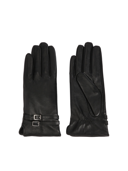 Black soft leather gloves MERI