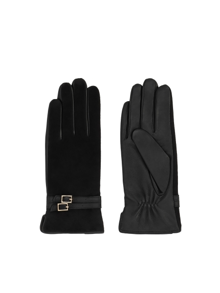 Gloves in suede and smooth leather MERI