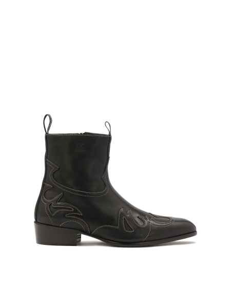 Black cowboy-style boots  KS CLOVIS