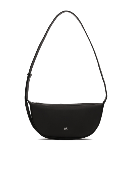 Elongated black shoulder bag KS LILE