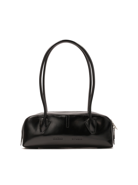Black shoulder bag with oblong shape  KS NOELIA