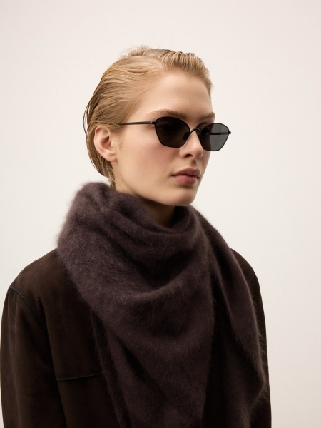 Black sunglasses with metal frame KS CHARLINE