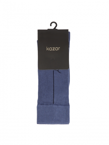 Blue men's socks made of soft cotton TREZEE