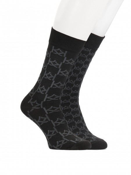 KAZAR monogrammed cotton odd socks THAMES