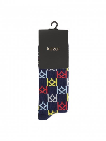 Men's socks with large and small monograms THAMES