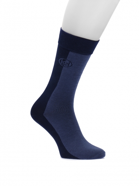 Navy blue premium socks made of high-quality cotton TREZEE