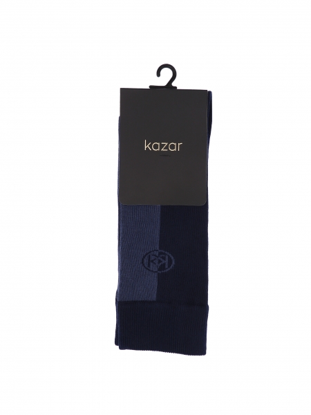 Navy blue premium socks made of high-quality cotton TREZEE