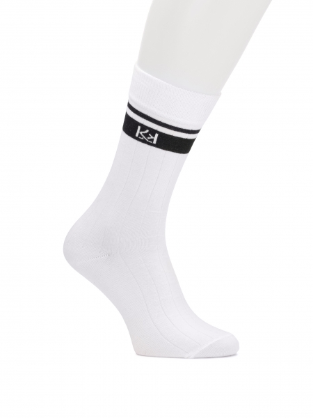 White cotton men's socks TRIEUX