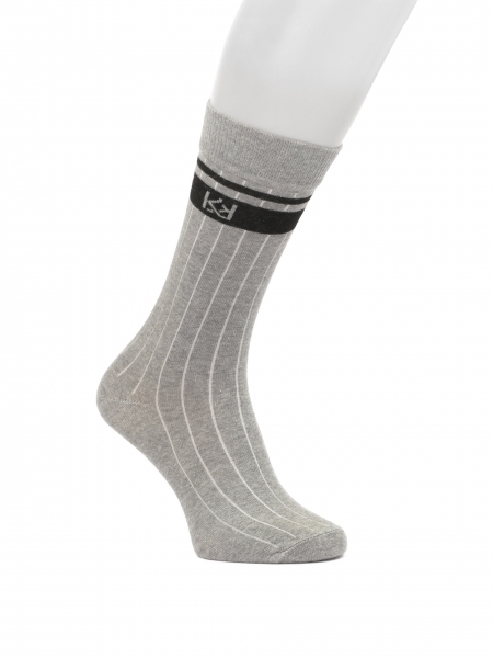 Ribbed grey men's socks  TRIEUX