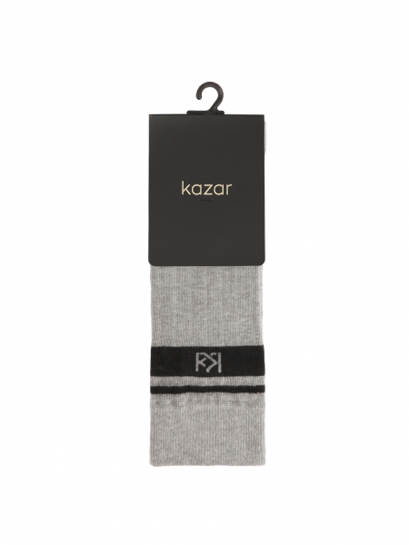 Ribbed grey men's socks  TRIEUX